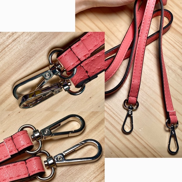 Coral Pink Faux Leather Small Tote Bag Candie’s by Fergie - Picture 16 of 17